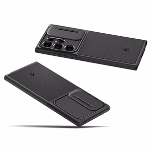 Spigen Optik Armor viedtālruņa apvalks Samsung Galaxy S24 Ultra - melns