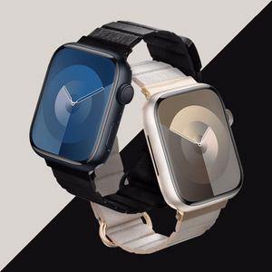 Crong Eclipse magnētiska ekoādas siksniņa Apple Watch 44 / 45 / 46 / 49 mm, melna
