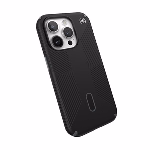 Speck Presidio2 Grip ClickLock MagSafe vāciņš ierīcei iPhone 15 Pro, melnā un slānekļpelēkā krāsā