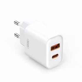 XO sienas lādētājs CE12 PD QC 3.0 20W 1x USB 1x USB-C balts