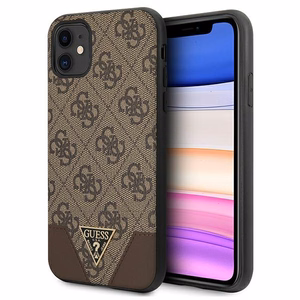 Guess 4G Triangle Collection viedtālruņa apvalks iPhone 11 6.1" / Xr 6.1" - Brūns