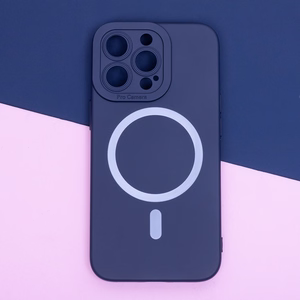 Silikona Mag futrālis iPhone 15 Plus 6,7" tumši zils