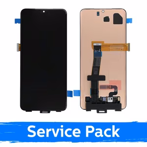 LCD Displejs Saderīgs ar Samsung G988 S20 Ultra Melns (Service Pack) (NF version)