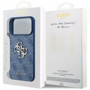 GUESS maciņš IPHONE 18 Pro Max/17 Pro Max (4G Big Logo) (krāsa: zila)