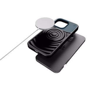 STM Reawaken Ripple MagSafe vāciņš ierīcei iPhone 15 Pro Max, melns un Atlantijas zils