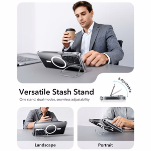 ESR Classic Hybrid Kickstand MagSafe futrālis Samsung Galaxy S26 - Caurspīdīgs
