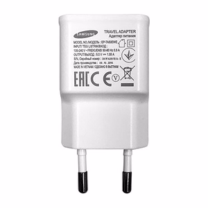Samsung EP-TA50EWE 8W USB-A sienas lādētājs ar MicroUSB kabeli ECB-DU4AWE (Bulk - aizstājējiepakojums) - balts