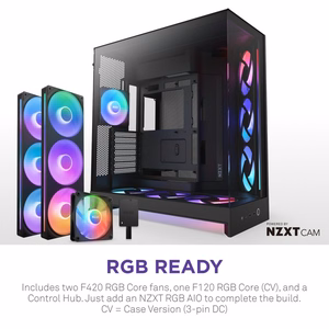 NZXT H9 Flow RGB+ 2025 datora korpuss melns