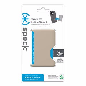 Speck ClickLock magnētiskais maks MagSafe sistēmai, “Pale Oak / Dark Umber” krāsā
