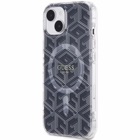 Guess IML GCube Magnētiskais viedtālruņa apvalks iPhone 15 / 14 / 13 - melna