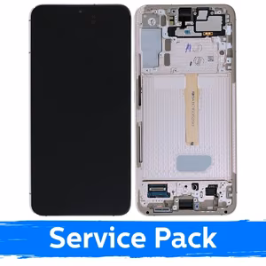 LCD displejs saderīgs ar Samsung S906 S22 Plus ar rāmi / Phantom Pink / (Service Pack)