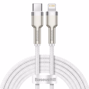 USB-C kabelis Lightning ierīcēm Baseus Cafule, PD, 20W, 2m (balts)