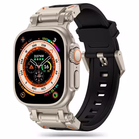 TECH-PROTECT DELTA PRO APPLE WATCH 4 / 5 / 6 / 7 / 8 / 9 / SE / ULTRA 1 / 2 (42 / 44 / 45 / 49 MM) MELNS/TITĀNA