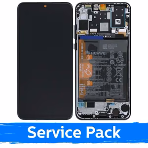 LCD дисплей для Huawei P30 Lite с рамкой чёрный (Service Pack)
