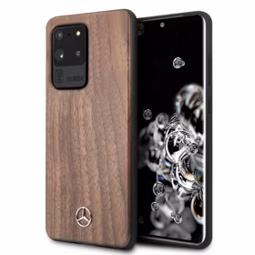 Mercedes Wood Line Walnut viedtālruņa apvalks Samsung Galaxy S20 Ultra – brūns