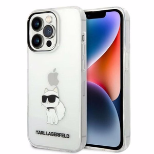 Karl Lagerfeld KLHCP14XHNCHTCT iPhone 14 Pro Max 6.7" caurspīdīgs cietais apvalks Ikonik Choupette