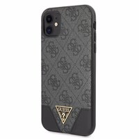 Guess 4G Triangle Collection viedtālruņa apvalks iPhone 11 6.1" / Xr - Pelēks