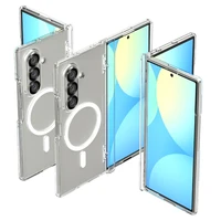 Spigen Tough Armor Pro Mag Magnētiskais viedtālruņa apvalks Samsung Galaxy Z Fold 7 - caurspīdīgs un balts