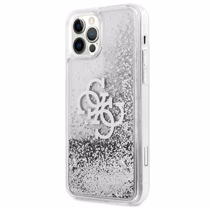 Guess GUHCP12LLG4GSI iPhone 12 Pro Max 6.7" silver/silver hardcase 4G Big Liquid Glitter