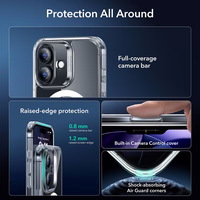 ESR Classic Hybrid MagSafe + rūdītā stikla komplekts iPhone 17 - caurspīdīgs