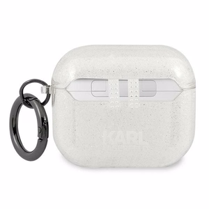 Karl Lagerfeld Glitter Karl's Head чехол для AirPods 3 - серебряный