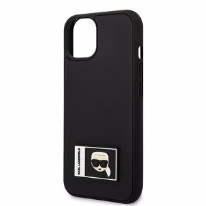 Viedtālruņa apvalks Karl Lagerfeld KLHCP13S3DKPK iPhone 13 mini 5,4\" melns / melns ciets apvalks Ikonik Patch