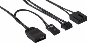 Aerocool DUO12PRO komplekts 3x ventilators 12 cm ARGB LED Dual Ring antivibracijas 6 kontakti melns