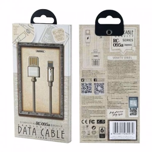 USB kabelis Remax RC-095i brūns Lightning 100cm (ar noņemamu magnētisko savienotāju)