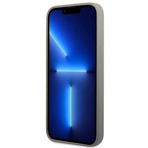 Guess GUHMP13LSPLG iPhone 13 Pro / 13 6.1" pelēks/pelēks cietais apvalks Silikona Logo Plate Magnētiskais