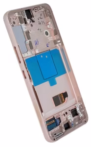 LCD screen Samsung S901 S22 5G ar touch screen un frame Rozā Zeltains original (used Grade C, bez buttons)