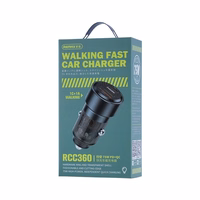 Auto lādētājs Remax RCC360 75W USB-C/USB-A melns