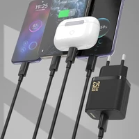 Dudao A27STEU 25W GaN USB-A Wall Charger with USB-A - USB-C Cable - White