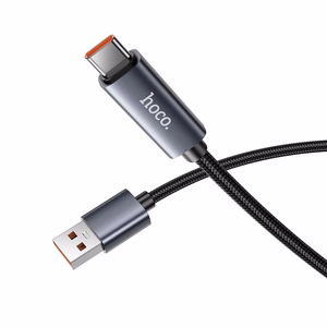 Cable USB A to USB C Hoco 5A with display 1 m X112 black
