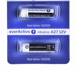 5 x sārmainās baterijas everActive 27A 12V - blisteris 5 gab.