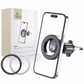 Tech-Protect N53 automašīnas tālruņa turētājs ar MagSafe gaisa ventilācijai - melns