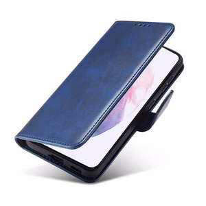 Magnētiskais apvalks Samsung Galaxy S22+ (S22 Plus) ar Flip Cover zilais