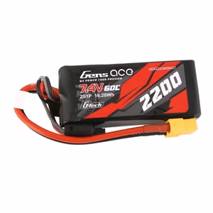 GensAce G-Tech LiPo 2200 mAh 7,4 V 60C 2S1P XT60 akumulators