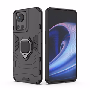 Ring Armor bruņots hibrīda apvalks ar magnētisko turētāju OnePlus Ace Melns
