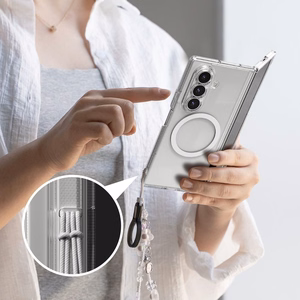 Ringke Fusion magnētiskais MagSafe viedtālruņa apvalks Samsung Galaxy Z Fold 7 - caurspīdīgs