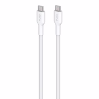 PURO Fabric - Heavy duty braided USB-C to USB-C kabelis 1.2m (balts)