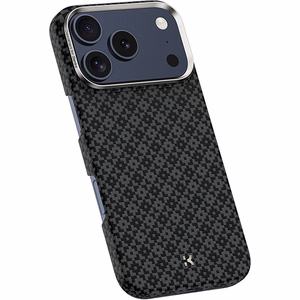 Melns Benks Magnetic Armor Air Armor Grid 600D kevlara vāciņš ar metāla rāmi (C.K.FL.AP.BK.0072), paredzēts iPhone 18 Pro / iPhone 17 Pro