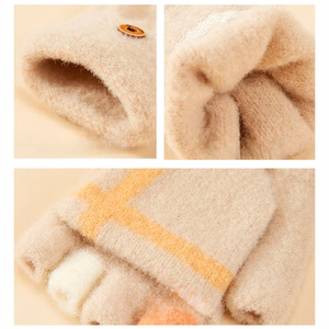 Women's/children's winter telephone gloves - blue