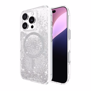 Case-Mate Waterfall MagSafe vāciņš ierīcei iPhone 16 Pro, sudraba krāsā