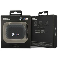 BMW BMAPWMPUCA2 AirPods Pro apvalks melna/melna Oglekļa Dubultais Metāla Logotips
