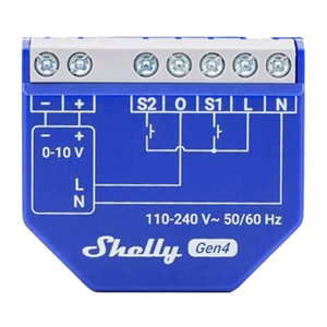 SHELLY Dimmer 0/1-10V PM Gen4 gaismas regulators