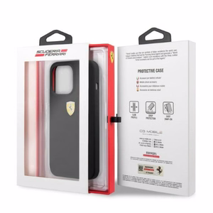 Ferrari FESSIHMP13LBK iPhone 13 Pro / 13 6.1 ciets apvalks silikona MagSafe melns