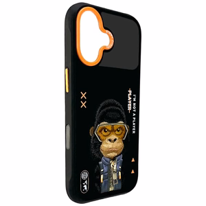 Nimmy Cool&Cute 2.0 Gorilla viedtālruņa apvalks iPhone 17 - melns