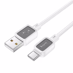 Kabelis USB A uz USB C Hoco 3A 1 m X108 balts