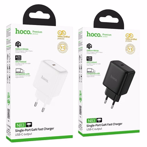 Telefona GaN lādētājs Hoco USB C PD AVS 40W max 60W N83 melns