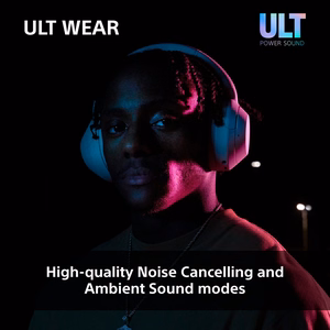 Sony ULT WEAR – bezvadu Bluetooth austiņas ar ULT POWER SOUND, dziļiem basiem, trokšņu slāpēšanu, līdz 30 h akumulatoru